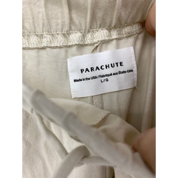 Parachute Organic Cotton Pant Womens Size Large Bone Beige Straight Leg NEW - Picture 3 of 6